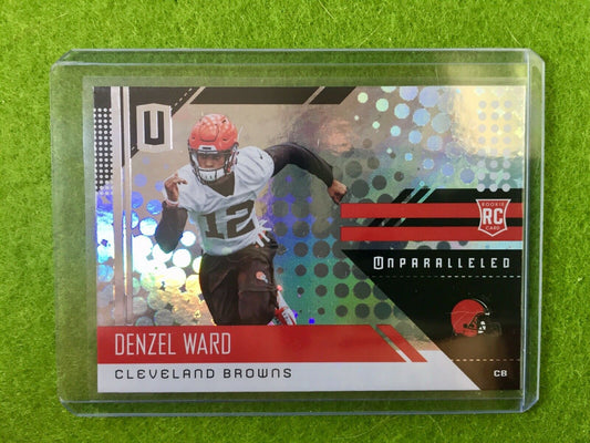 DENZEL WARD ROOKIE CARD JERSEY #12 PRIZM *RC* CLEVELAND BROWNS 2018 Unparalleled