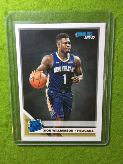 Zion Williamson ROOKIE CARD PELICANS JERSEY #1 DUKE RC 2019-20 Panini Donruss rc