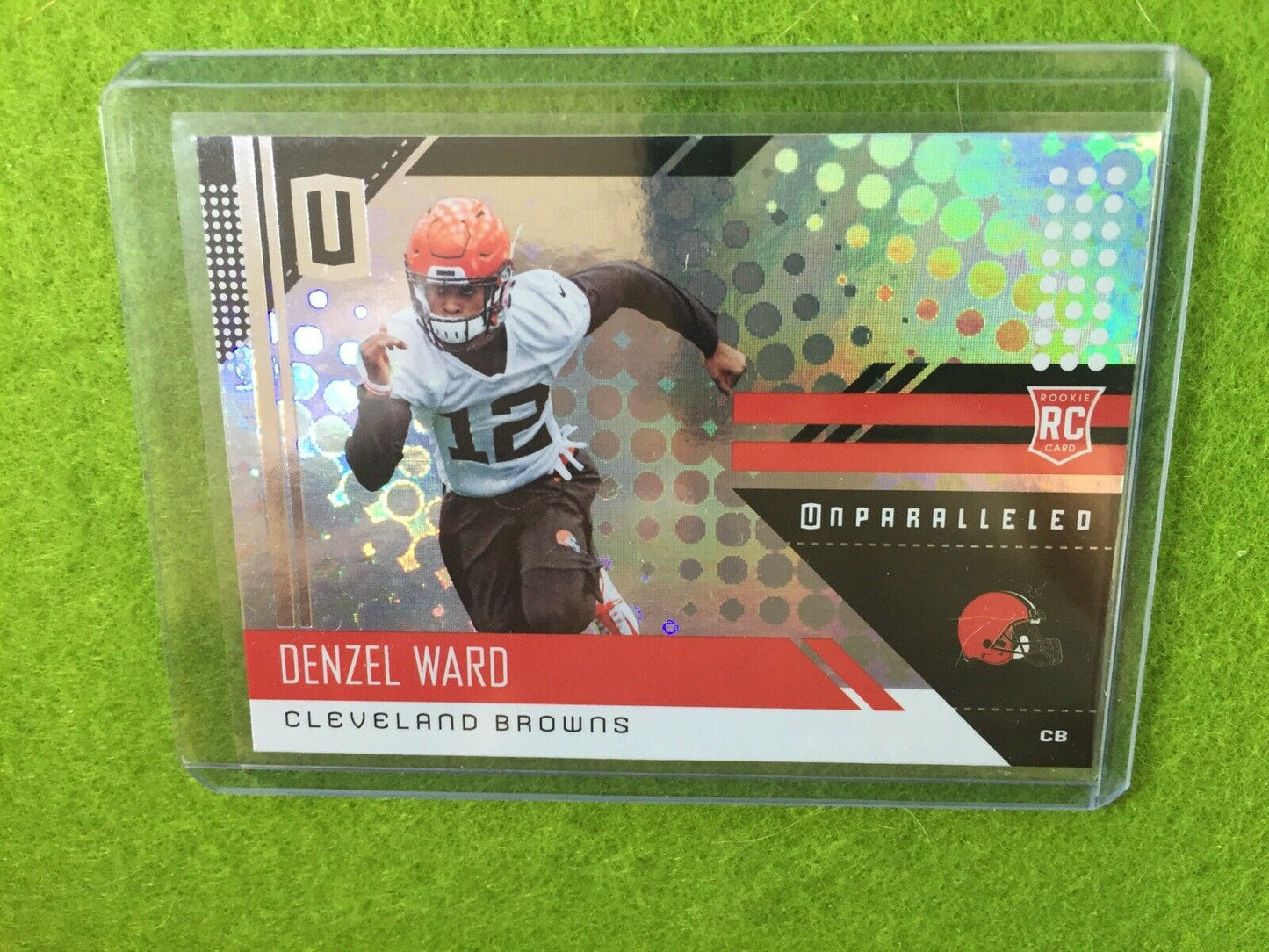 DENZEL WARD ROOKIE CARD JERSEY #12 PRIZM *RC* CLEVELAND BROWNS 2018 Unparalleled