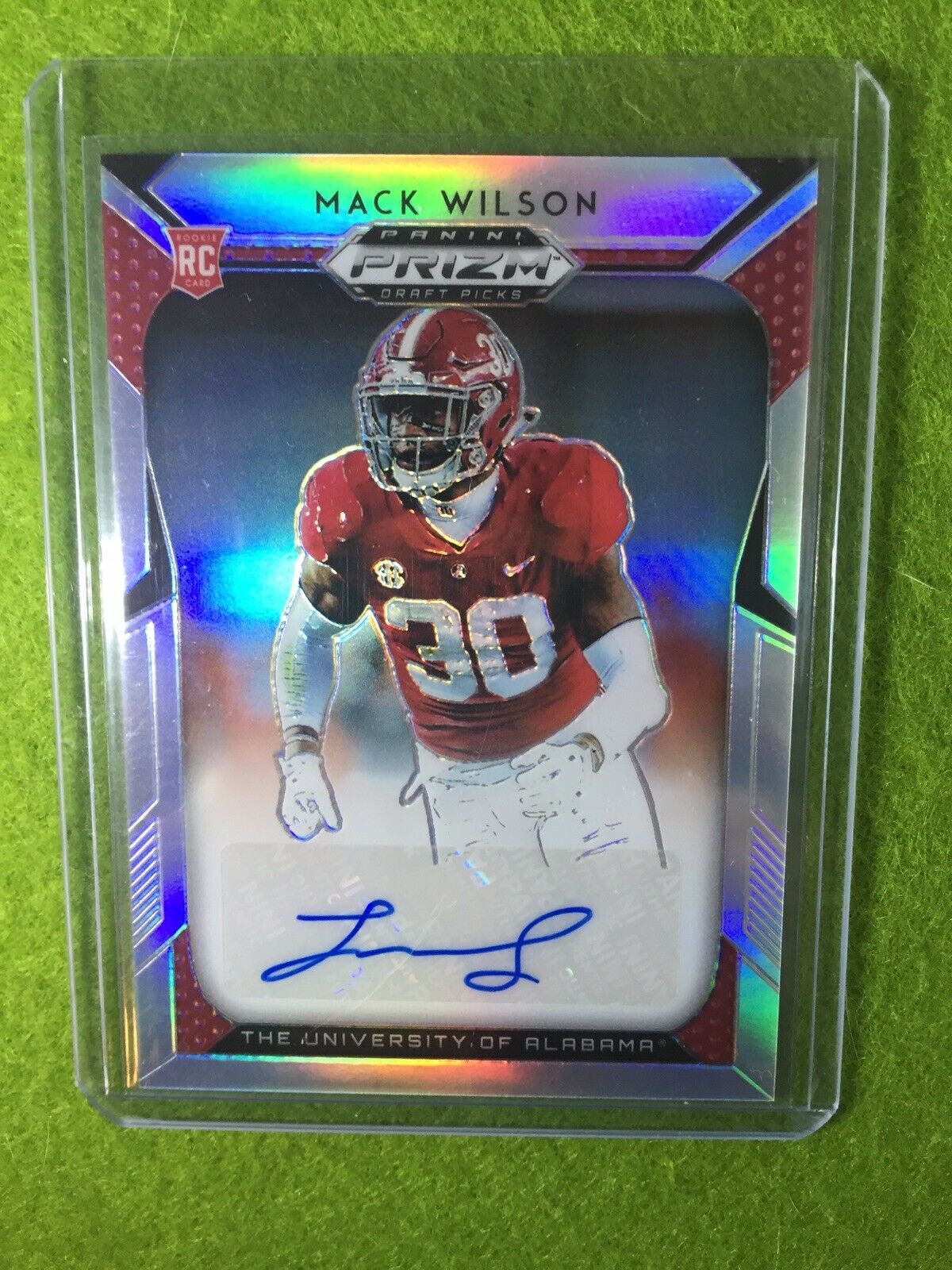 MACK WILSON PRIZM AUTO Baker Mayfield 's LB ROOKIE CARD BROWNS SP 2019 Prizm SSP