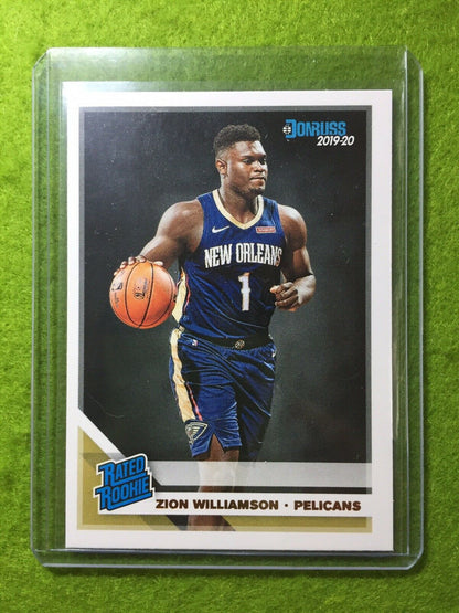 Zion Williamson ROOKIE CARD PELICANS JERSEY #1 DUKE RC 2019-20 Panini Donruss rc