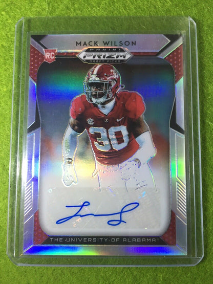 MACK WILSON PRIZM AUTO Baker Mayfield 's LB ROOKIE CARD BROWNS SP 2019 Prizm SSP