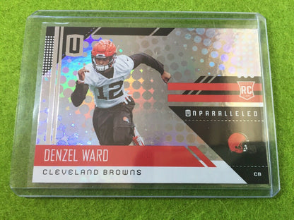 DENZEL WARD ROOKIE CARD JERSEY #12 PRIZM *RC* CLEVELAND BROWNS 2018 Unparalleled