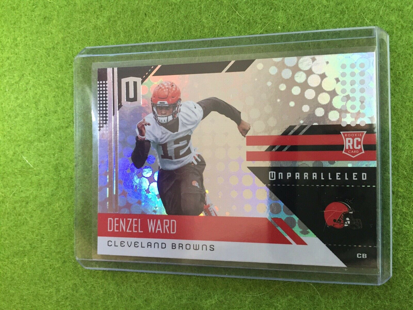 DENZEL WARD ROOKIE CARD JERSEY #12 PRIZM *RC* CLEVELAND BROWNS 2018 Unparalleled