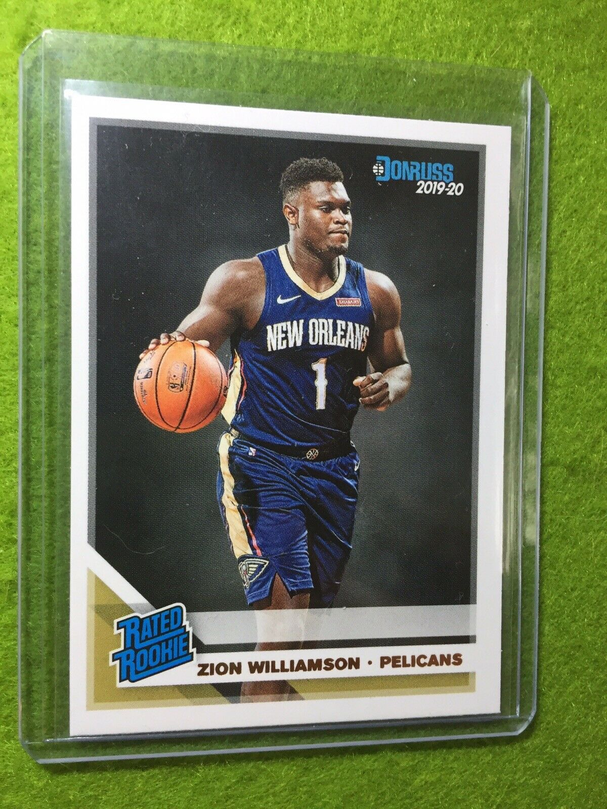 Zion Williamson ROOKIE CARD PELICANS JERSEY #1 DUKE RC 2019-20 Panini Donruss rc