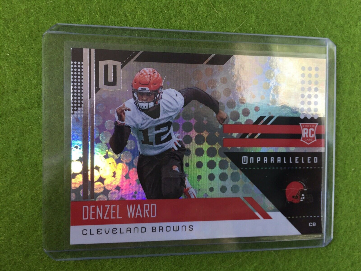 DENZEL WARD ROOKIE CARD JERSEY #12 PRIZM *RC* CLEVELAND BROWNS 2018 Unparalleled