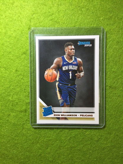 Zion Williamson ROOKIE CARD PELICANS JERSEY #1 DUKE RC 2019-20 Panini Donruss rc