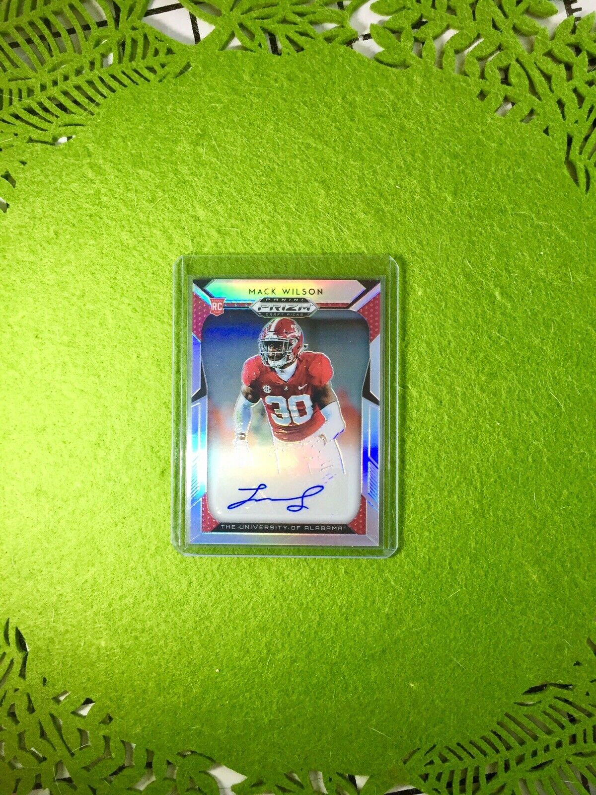 MACK WILSON PRIZM AUTO Baker Mayfield 's LB ROOKIE CARD BROWNS SP 2019 Prizm SSP