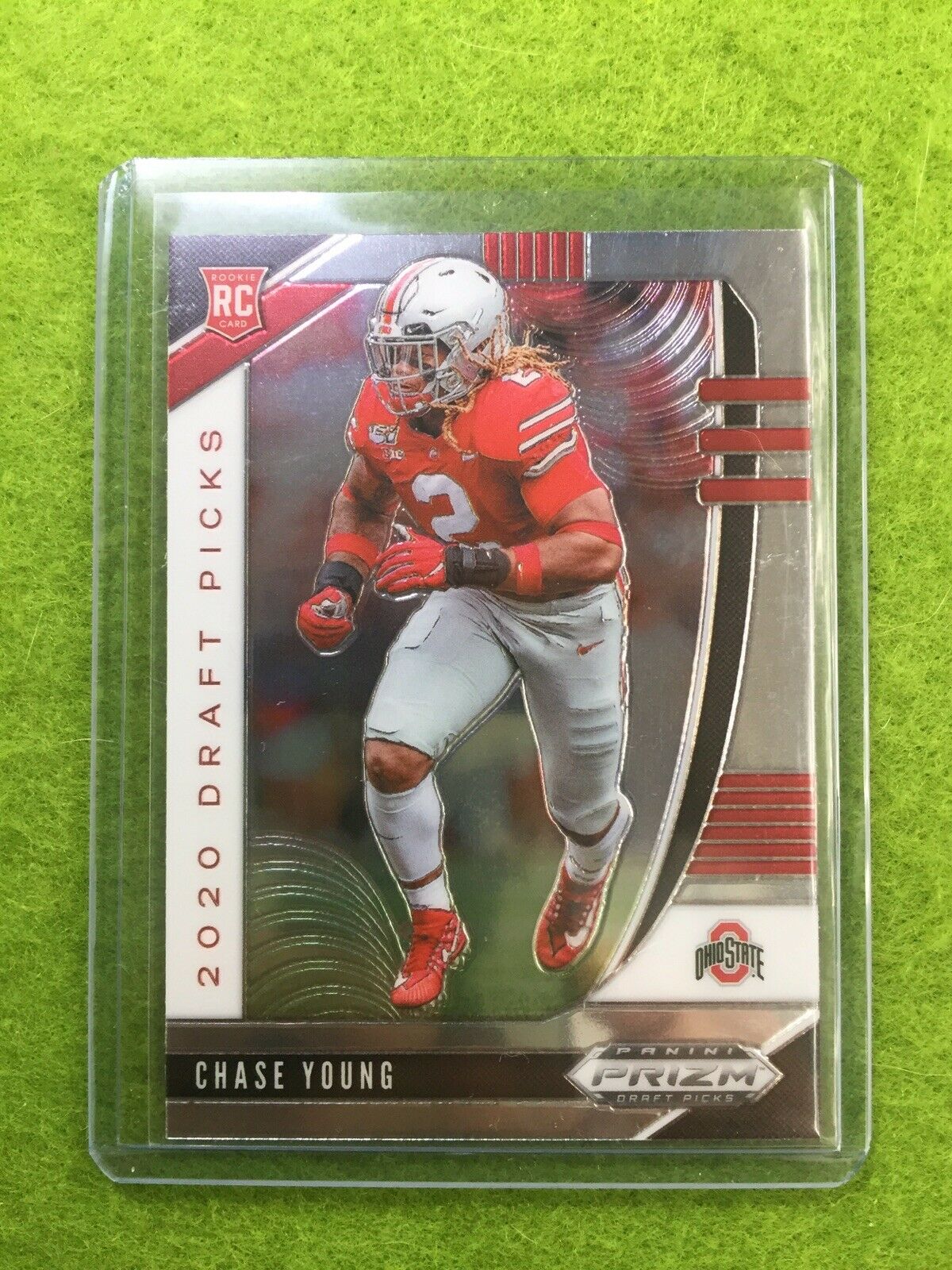 CHASE YOUNG PRIZM ROOKIE CARD JERSEY #2 OHIO STATE RC 2020 Prizm Draft Picks OSU