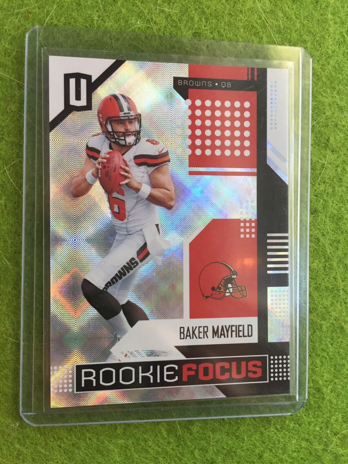 BAKER MAYFIELD ROOKIE PRIZM CARD RC REFRACTOR Holo 2018 Panini UNPARALLELED RFBM