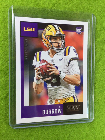 JOE BURROW ROOKIE CARD JERSEY #9 LSU TIGERS 2020 Panini Score CINCINNATI BENGALS