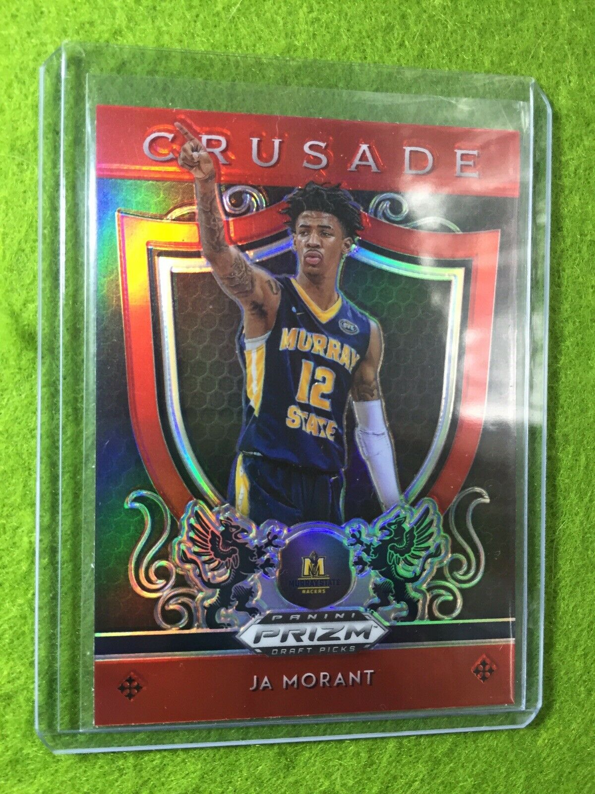 JA MORANT PRIZM ROOKIE CARD JERSEY #12 MS RC GRIZZLIES 2019 Prizm CRUSADE RED SP