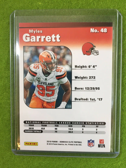 MYLES GARRETT JERSEY #95 BROWNS Baker Mayfield 's DE BROWNS 2019 Elite SP *1999*