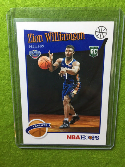 ZION WILLIAMSON ROOKIE CARD JERSEY #1 PELICANS RC 2019-20 Panini HOOPS rookie rc