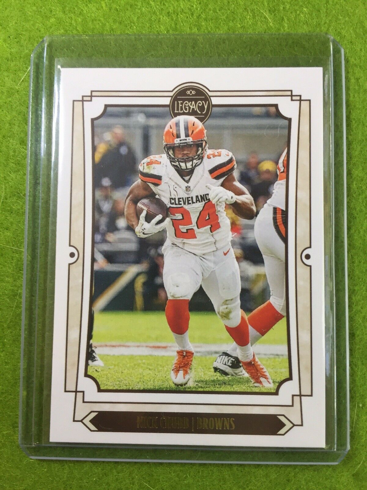 NICK CHUBB NEW CARD Baker Mayfield 's RB CLEVELAND BROWNS 2019 Panini Legacy #25