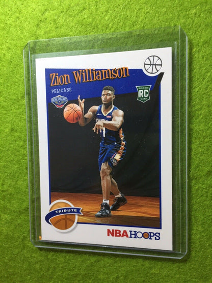 ZION WILLIAMSON ROOKIE CARD JERSEY #1 PELICANS RC 2019-20 Panini HOOPS rookie rc