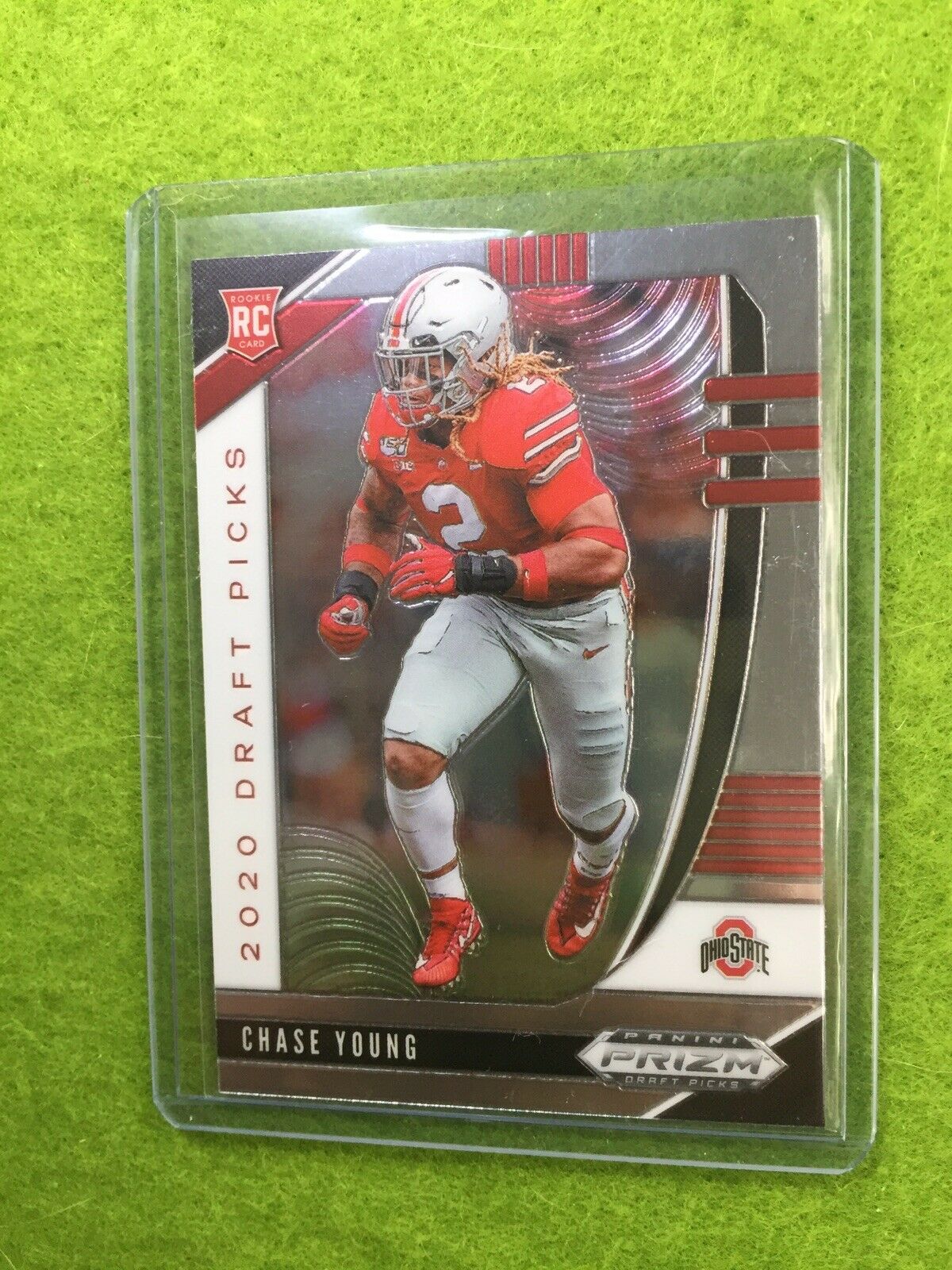 CHASE YOUNG PRIZM ROOKIE CARD JERSEY #2 OHIO STATE RC 2020 Prizm Draft Picks OSU