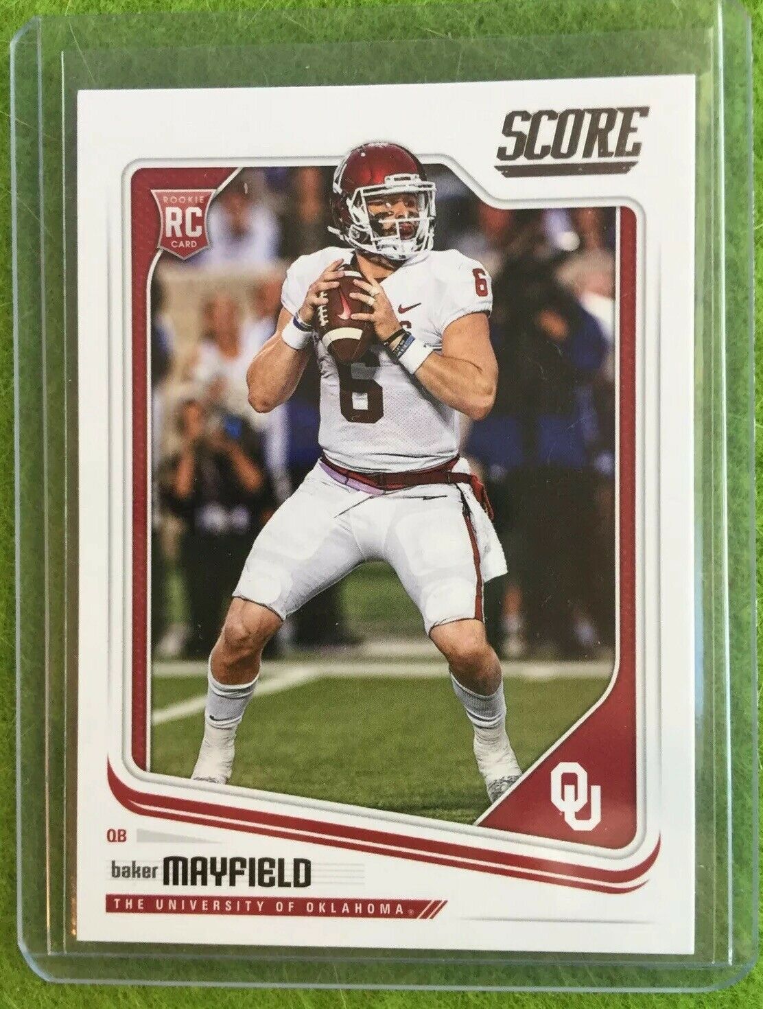 BAKER MAYFIELD ROOKIE CARD BROWNS JERSEY #6 RC 2018 Panini - Score Football #351