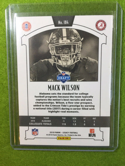 MACK WILSON ROOKIE CARD Baker Mayfield 's LB BROWNS RC 2019 Legacy #184 ALABAMA