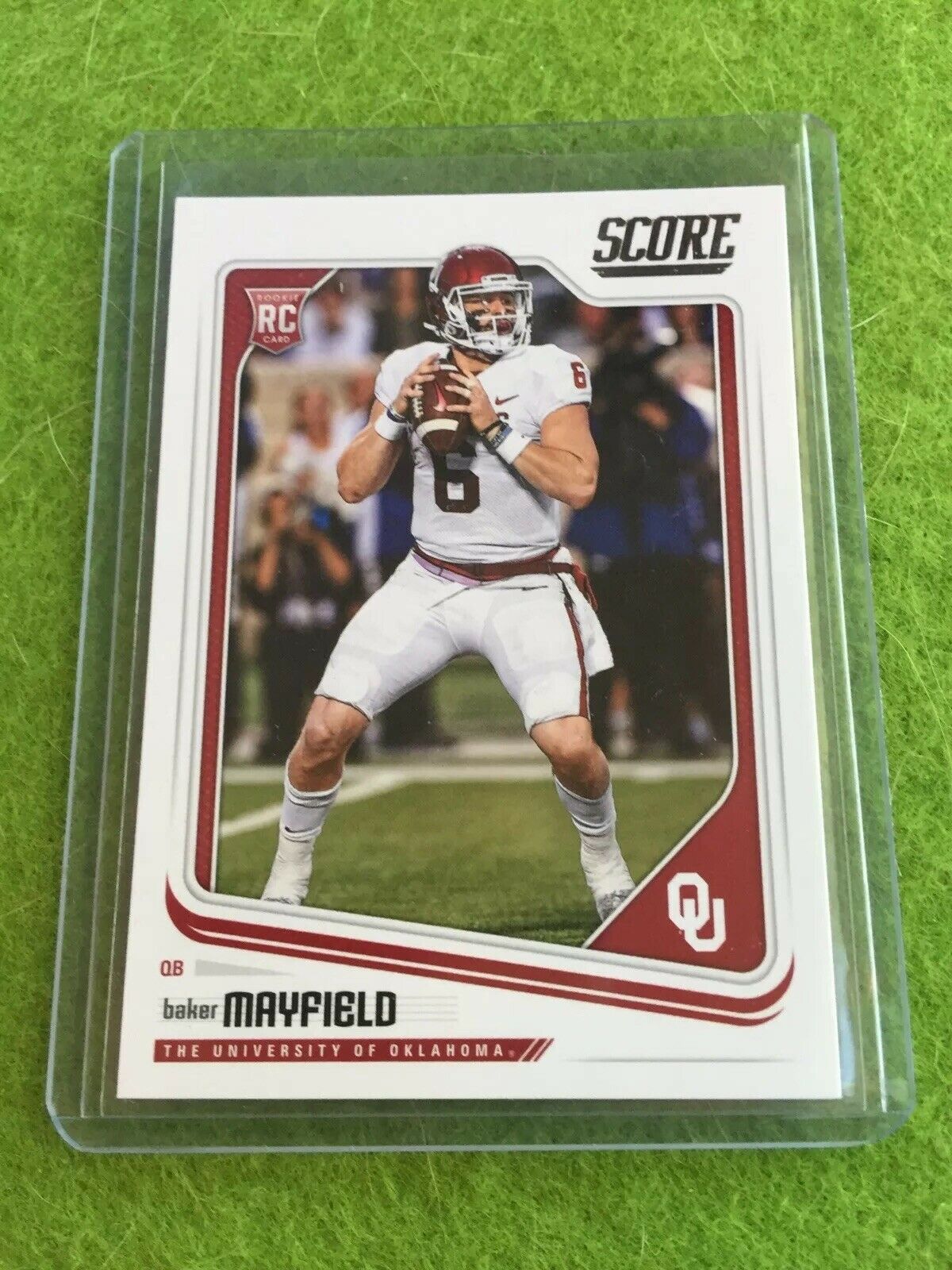 BAKER MAYFIELD ROOKIE CARD BROWNS JERSEY #6 RC 2018 Panini - Score Football #351