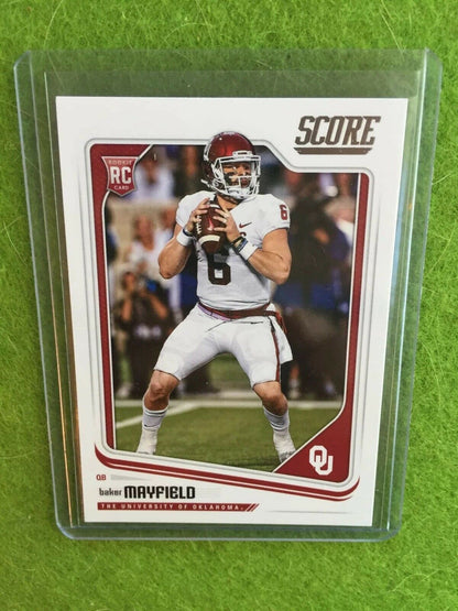 BAKER MAYFIELD ROOKIE CARD BROWNS JERSEY #6 RC 2018 Panini - Score Football #351