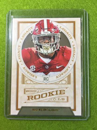 MACK WILSON ROOKIE CARD Baker Mayfield 's LB BROWNS RC 2019 Legacy #184 ALABAMA