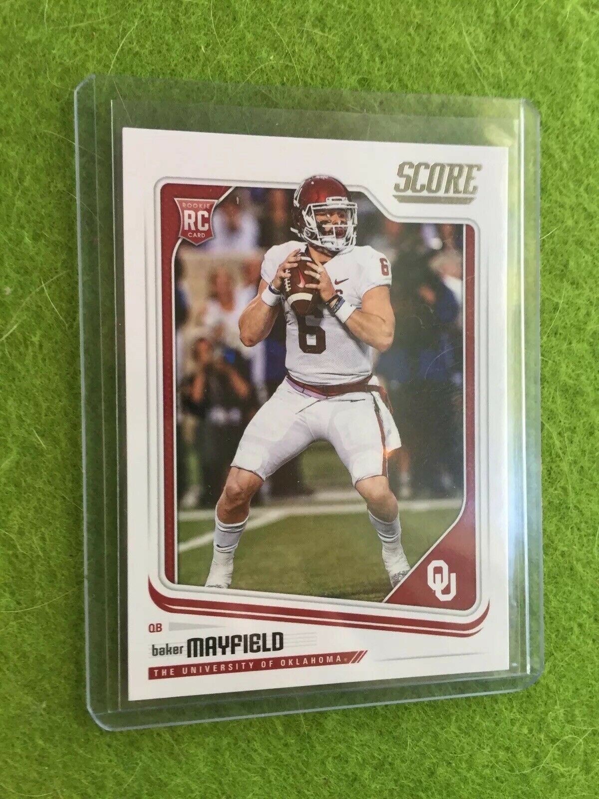 BAKER MAYFIELD ROOKIE CARD BROWNS JERSEY #6 RC 2018 Panini - Score Football #351