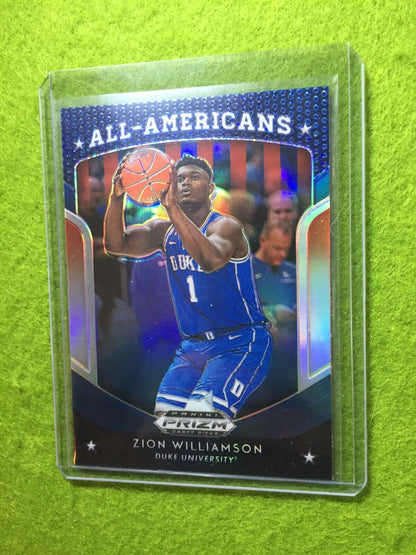 ZION WILLIAMSON PRIZM ROOKIE CARD JERSEY #1 DUKE BLUE REFRACTOR RC 2019 PELICANS