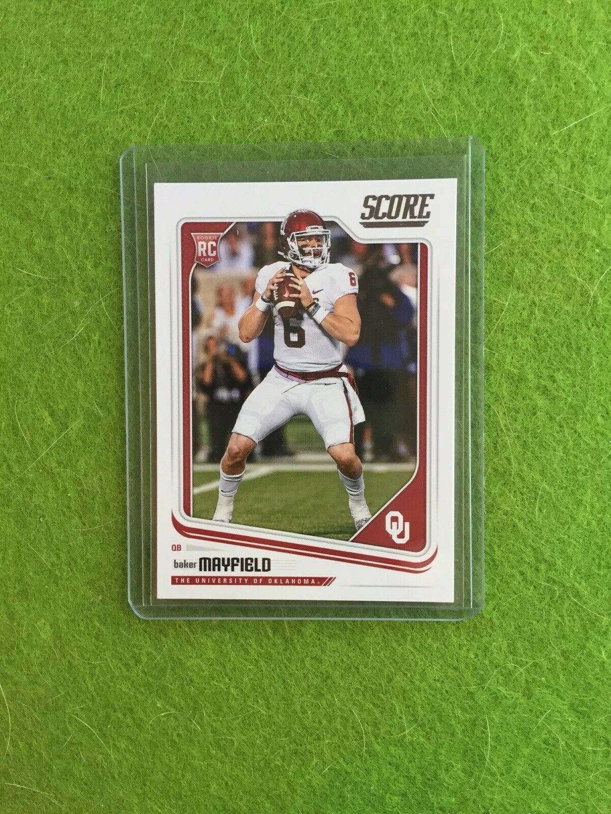 BAKER MAYFIELD ROOKIE CARD BROWNS JERSEY #6 RC 2018 Panini - Score Football #351