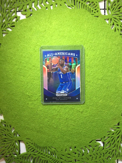 ZION WILLIAMSON PRIZM ROOKIE CARD JERSEY #1 DUKE BLUE REFRACTOR RC 2019 PELICANS