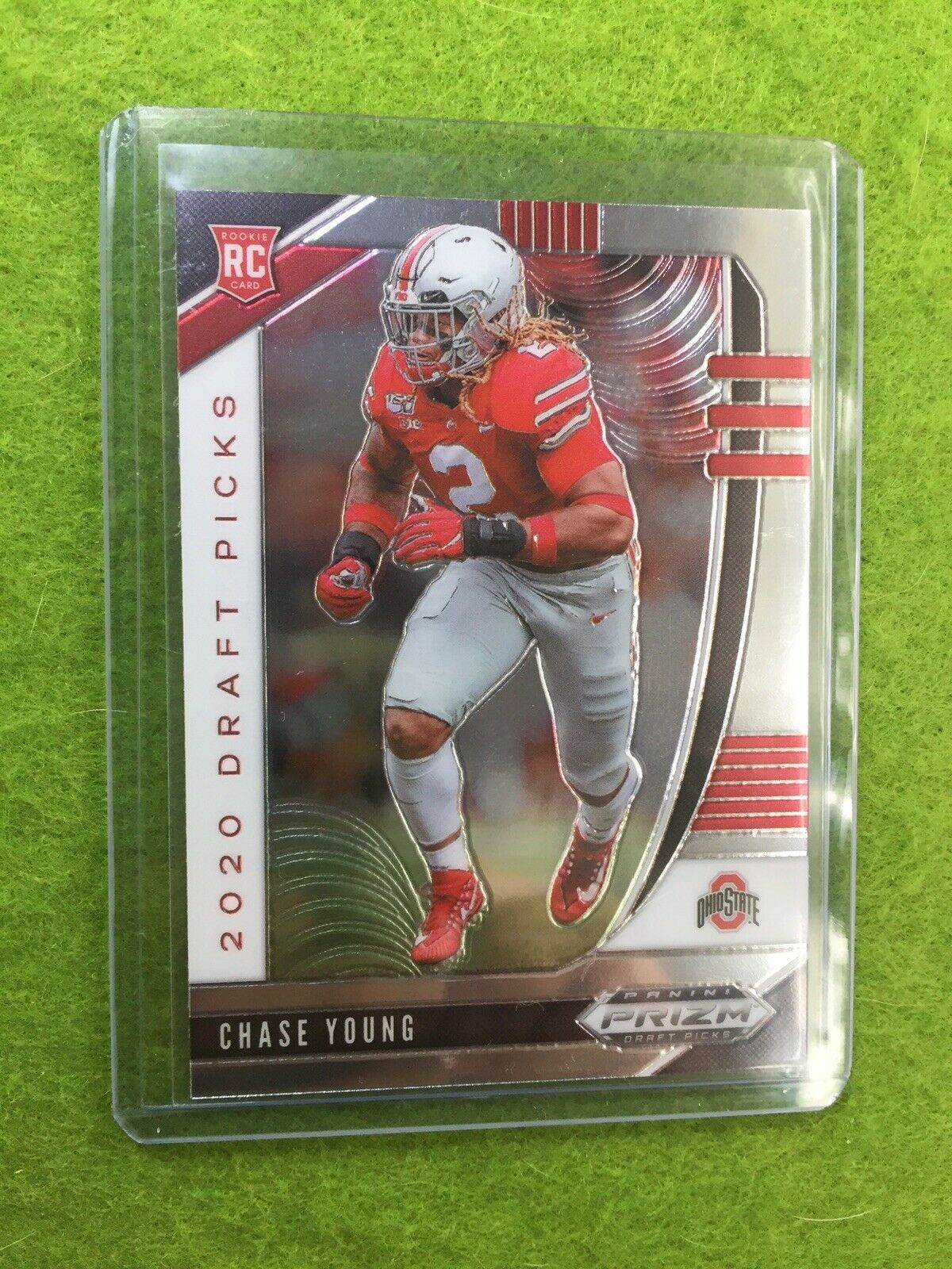 CHASE YOUNG PRIZM ROOKIE CARD JERSEY #2 OHIO STATE RC 2020 Prizm Draft Picks OSU