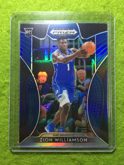 ZION WILLIAMSON ROOKIE CARD PRIZM PANINI RC PELICANS 2019 DUKE JERSEY #1 BLUE SP