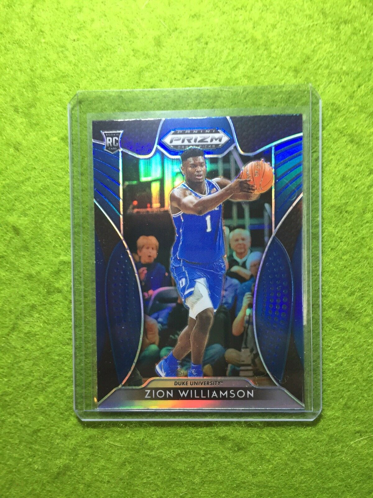 ZION WILLIAMSON ROOKIE CARD PRIZM PANINI RC PELICANS 2019 DUKE JERSEY #1 BLUE SP