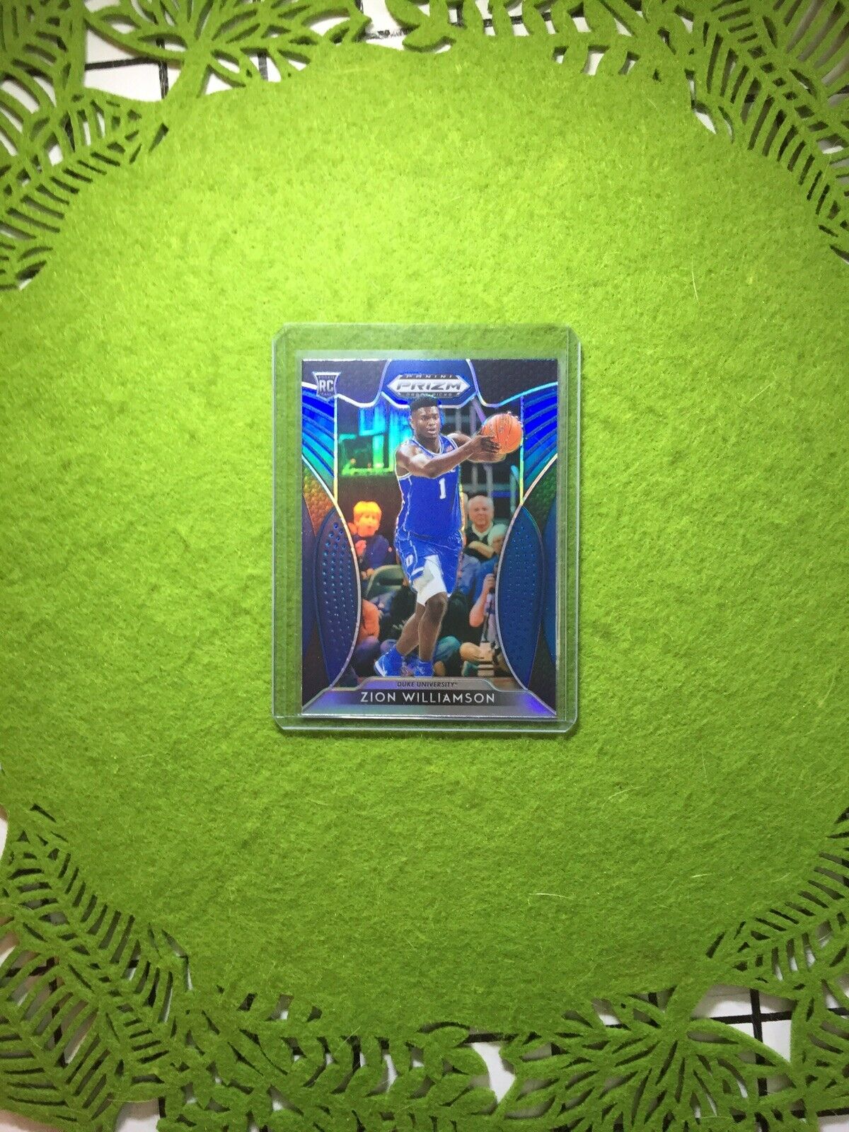 ZION WILLIAMSON ROOKIE CARD PRIZM PANINI RC PELICANS 2019 DUKE JERSEY #1 BLUE SP