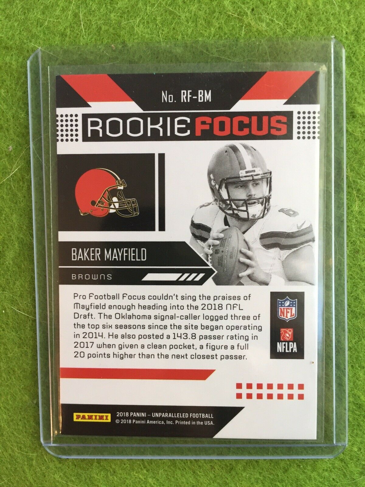 BAKER MAYFIELD ROOKIE PRIZM CARD RC REFRACTOR Holo 2018 Panini UNPARALLELED RFBM