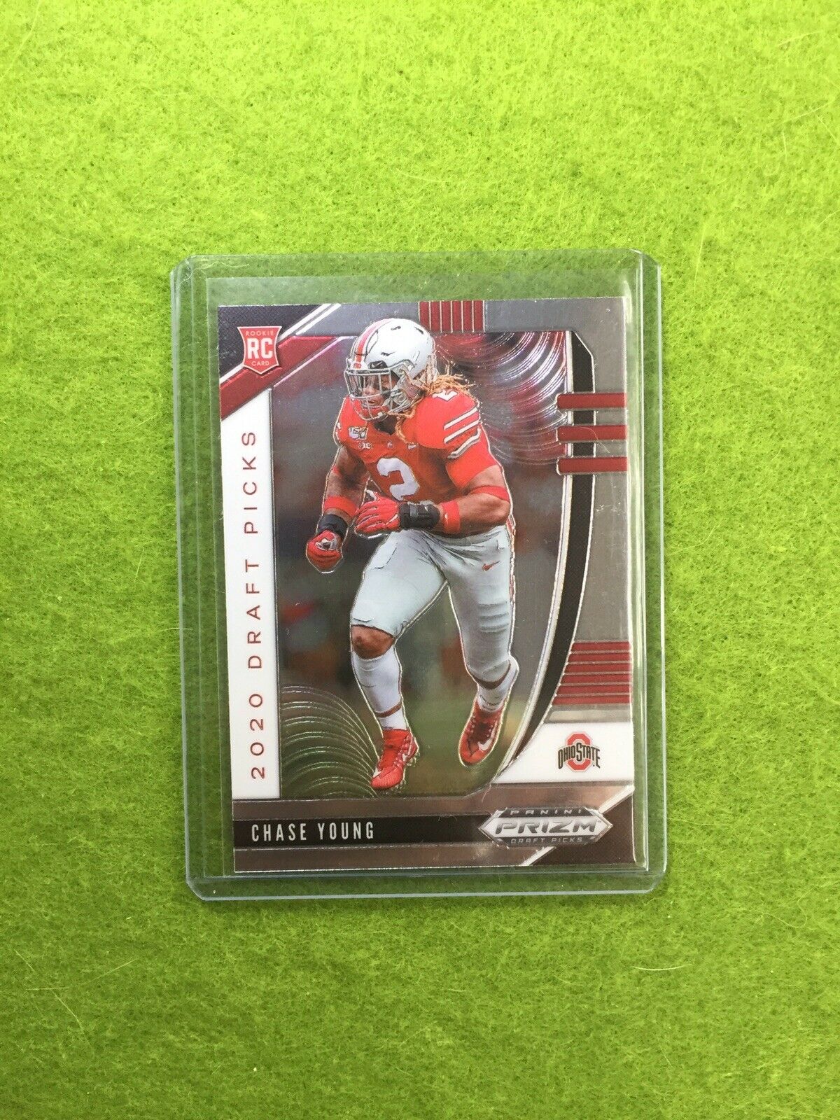 CHASE YOUNG PRIZM ROOKIE CARD JERSEY #2 OHIO STATE RC 2020 Prizm Draft Picks OSU