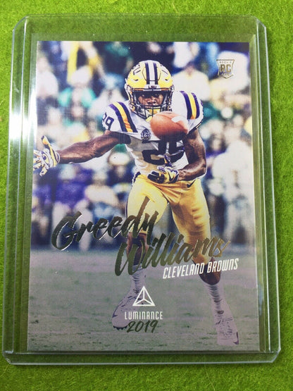 GREEDY WILLIAMS RC ROOKIE CARD Baker Mayfield 's CB BROWNS 2019 Panini Luminance