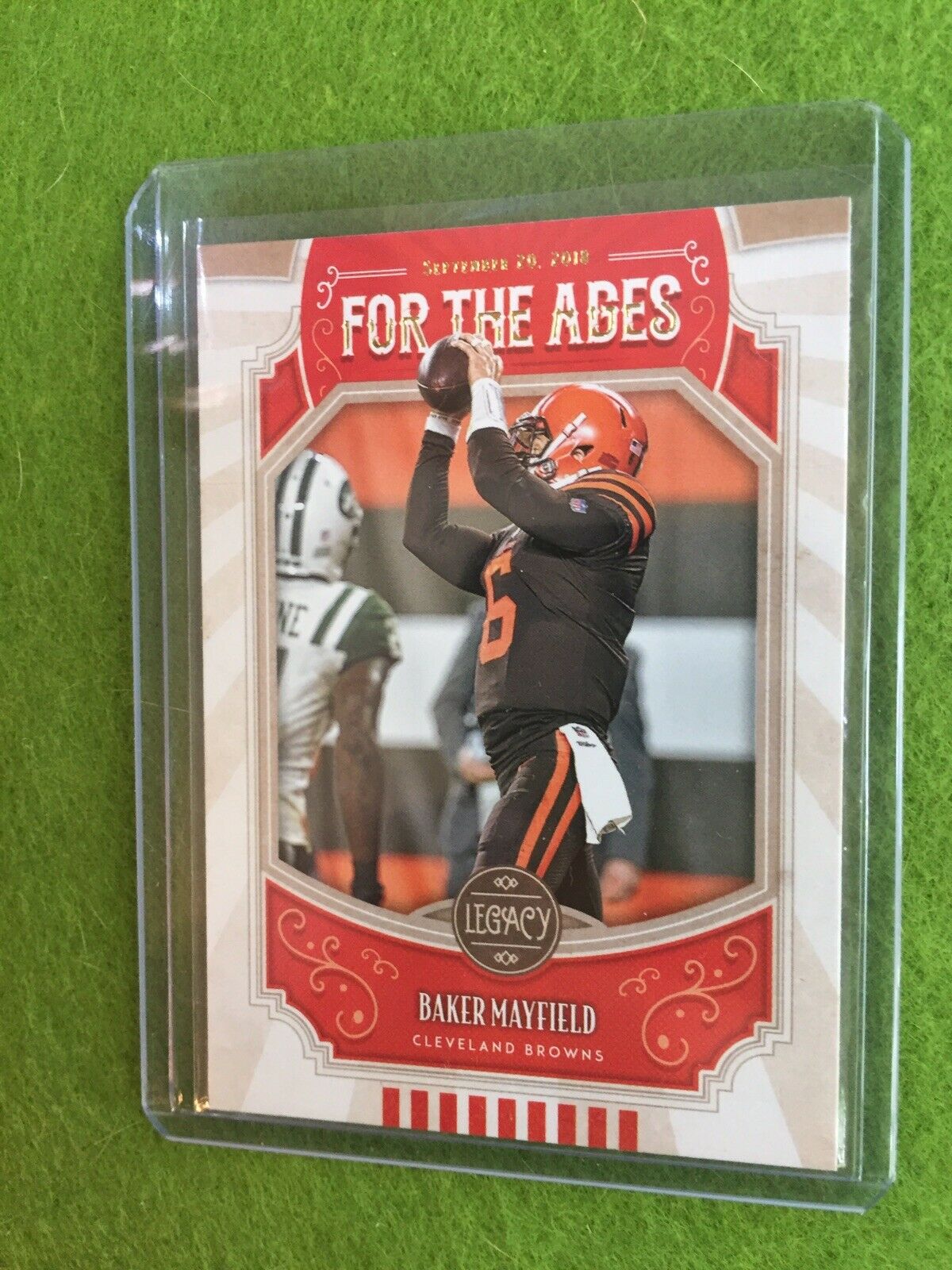 BAKER MAYFIELD JERSEY #6 CLEVELAND BROWNS CARD 2019 Legacy Football #FTA-BM *SP*