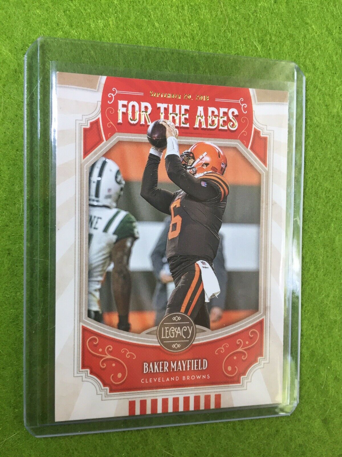 BAKER MAYFIELD JERSEY #6 CLEVELAND BROWNS CARD 2019 Legacy Football #FTA-BM *SP*