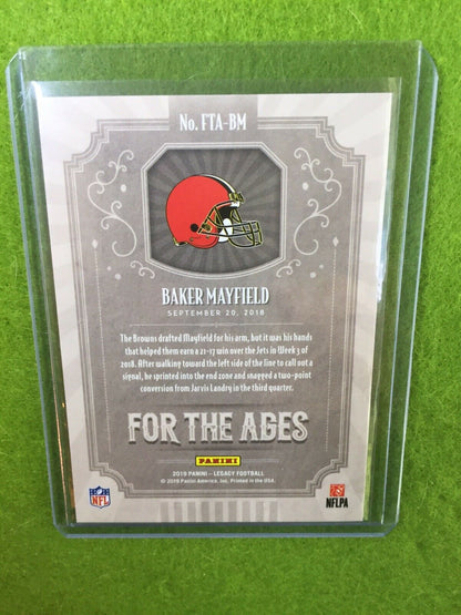 BAKER MAYFIELD JERSEY #6 CLEVELAND BROWNS CARD 2019 Legacy Football #FTA-BM *SP*