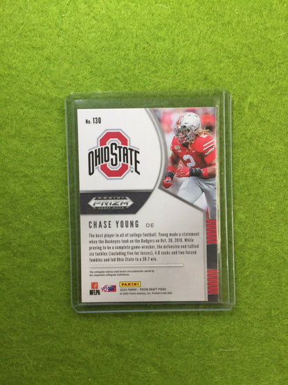 CHASE YOUNG PRIZM ROOKIE CARD JERSEY #2 OHIO STATE RC 2020 Prizm Draft Picks OSU