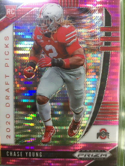 CHASE YOUNG PINK PULSAR PRIZM ROOKIE CARD JERSEY #2 OSU BUCS RC 2020 Prizm DP SP