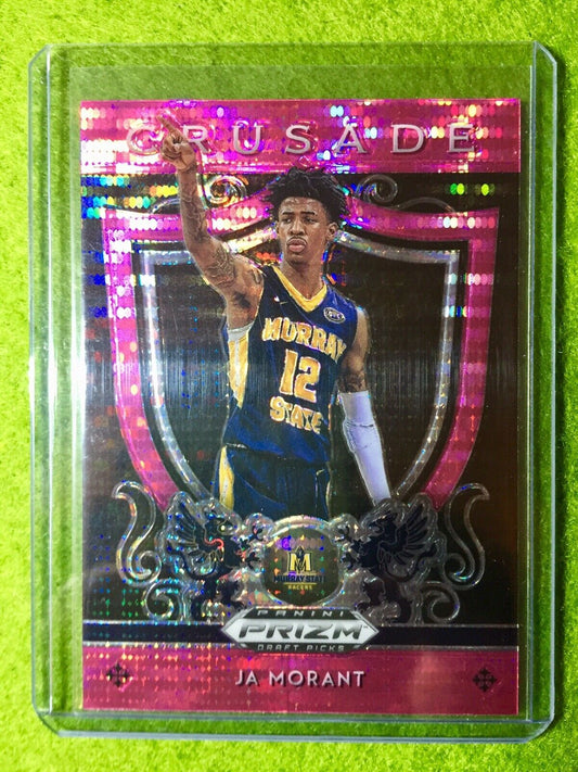 JA MORANT RC PRIZM ROOKIE CARD JERSEY #12 MS SP GRIZZLIES 2019 Prizm PINK PULSAR