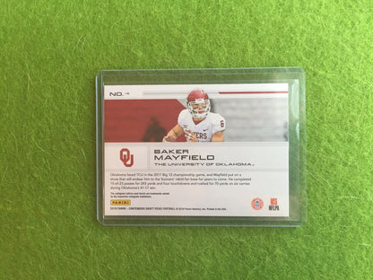 BAKER MAYFIELD ROOKIE CARD OKLAHOMA School Colors 2018 Contenders DraftPicks #16