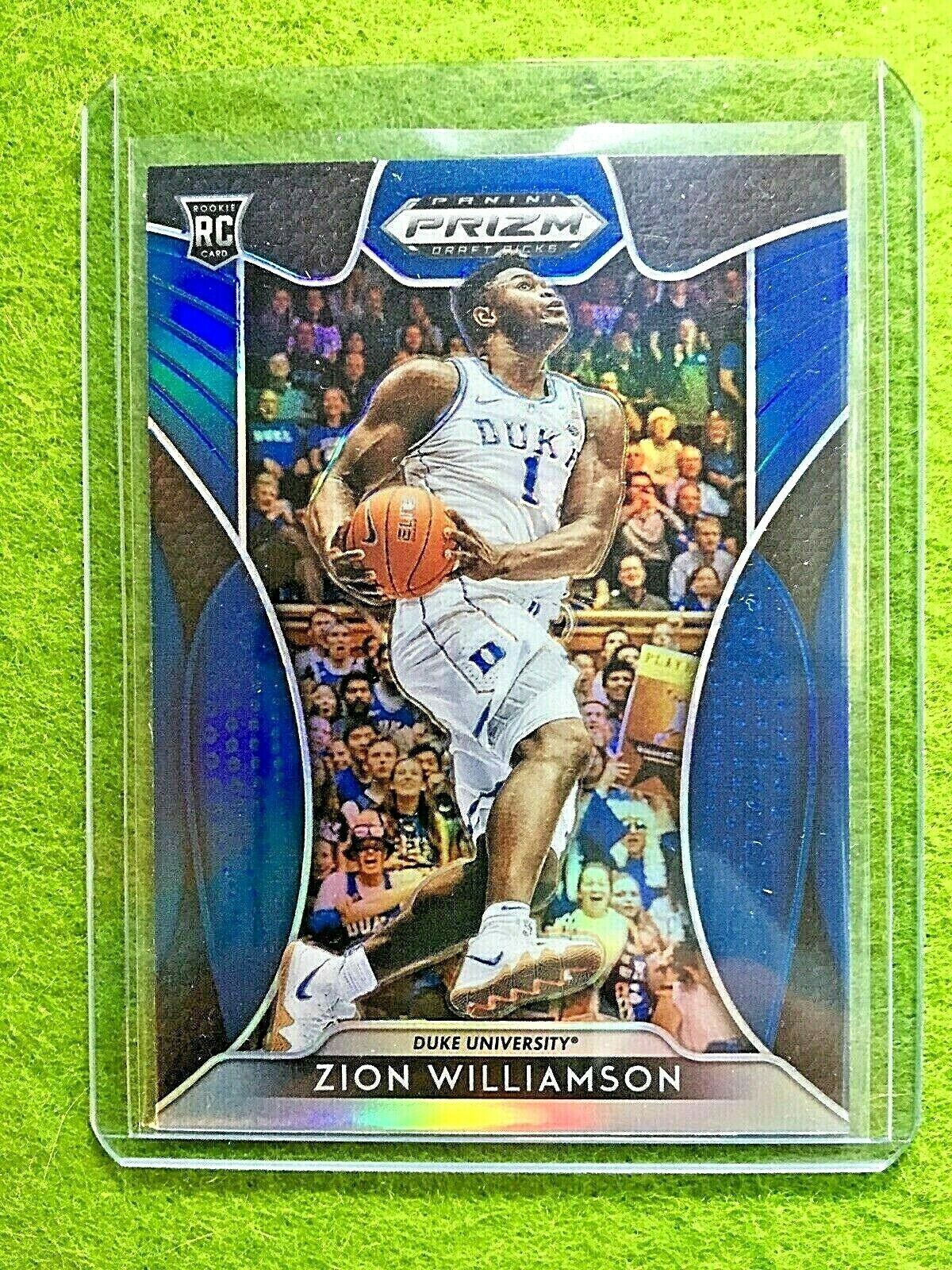 ZION WILLIAMSON PRIZM ROOKIE CARD JERSEY #1 DUKE BLUE REFRACTOR 2019 Prizm Blue