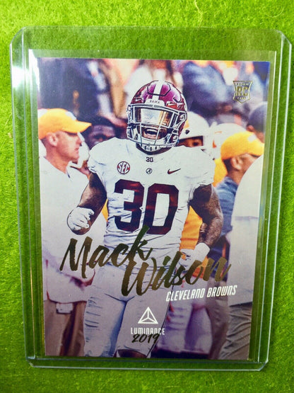 MACK WILSON ROOKIE CARD Baker Mayfield's LB BROWNS 2019 Panini Luminance #125 RC