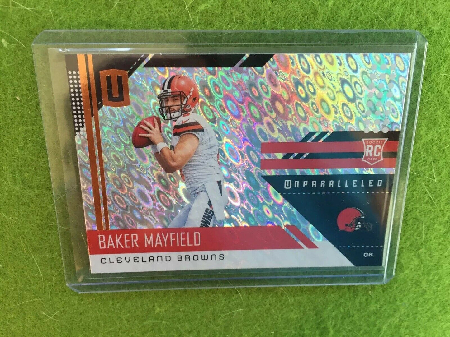 BAKER MAYFIELD ROOKIE CARD PRIZM REFRACTOR 2018 Panini UNPARALLELED Flight RC SP