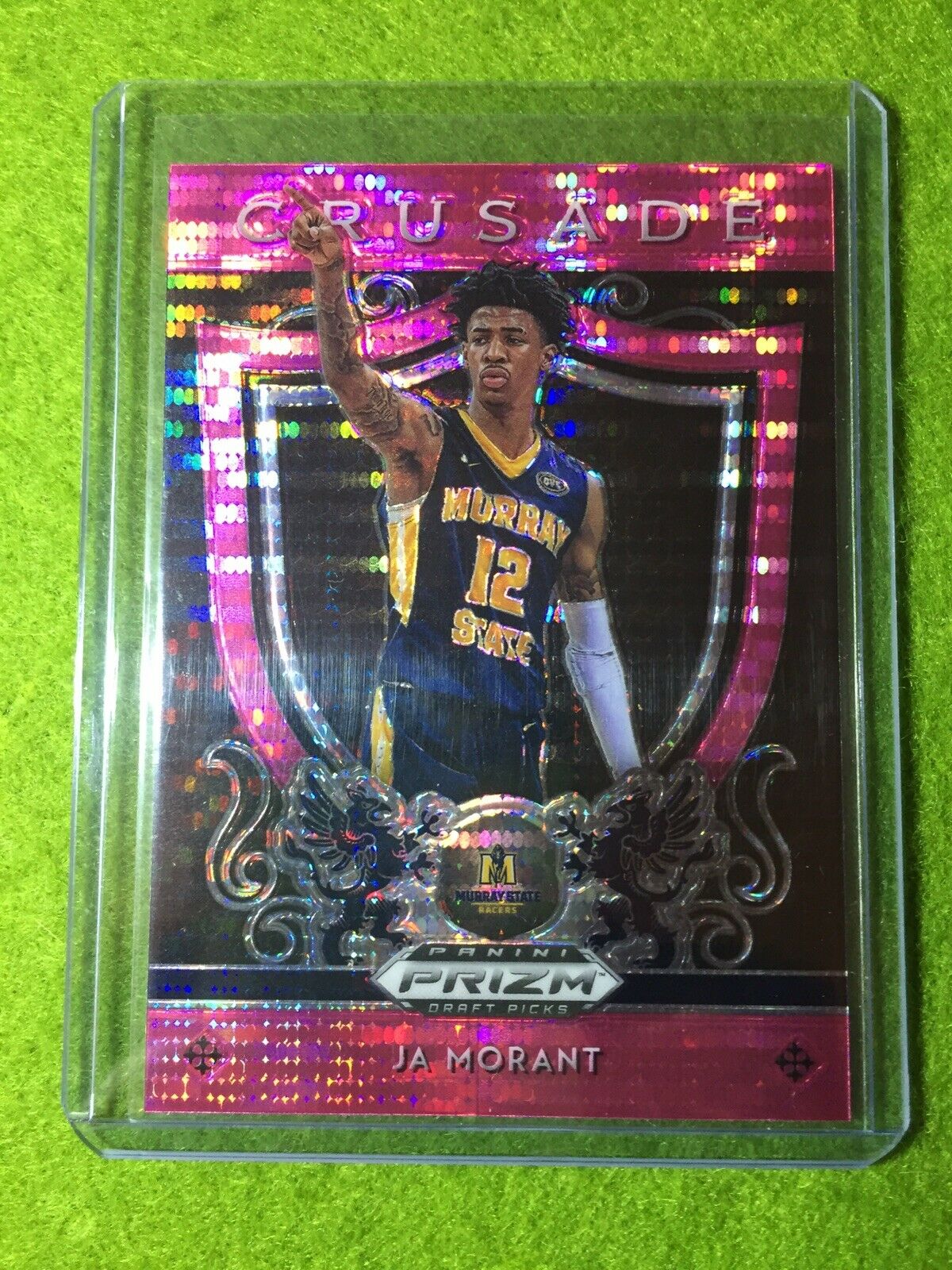 JA MORANT RC PRIZM ROOKIE CARD JERSEY #12 MS SP GRIZZLIES 2019 Prizm PINK PULSAR