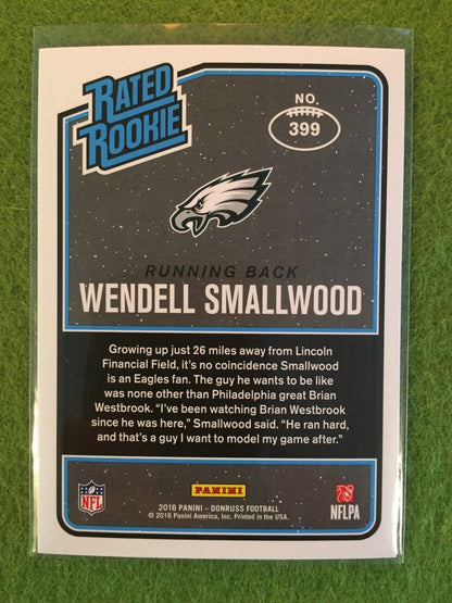 WENDELL SMALLWOOD ROOKIE CARD RC Philadelpia Eagles Football - 2016 Donruss #399