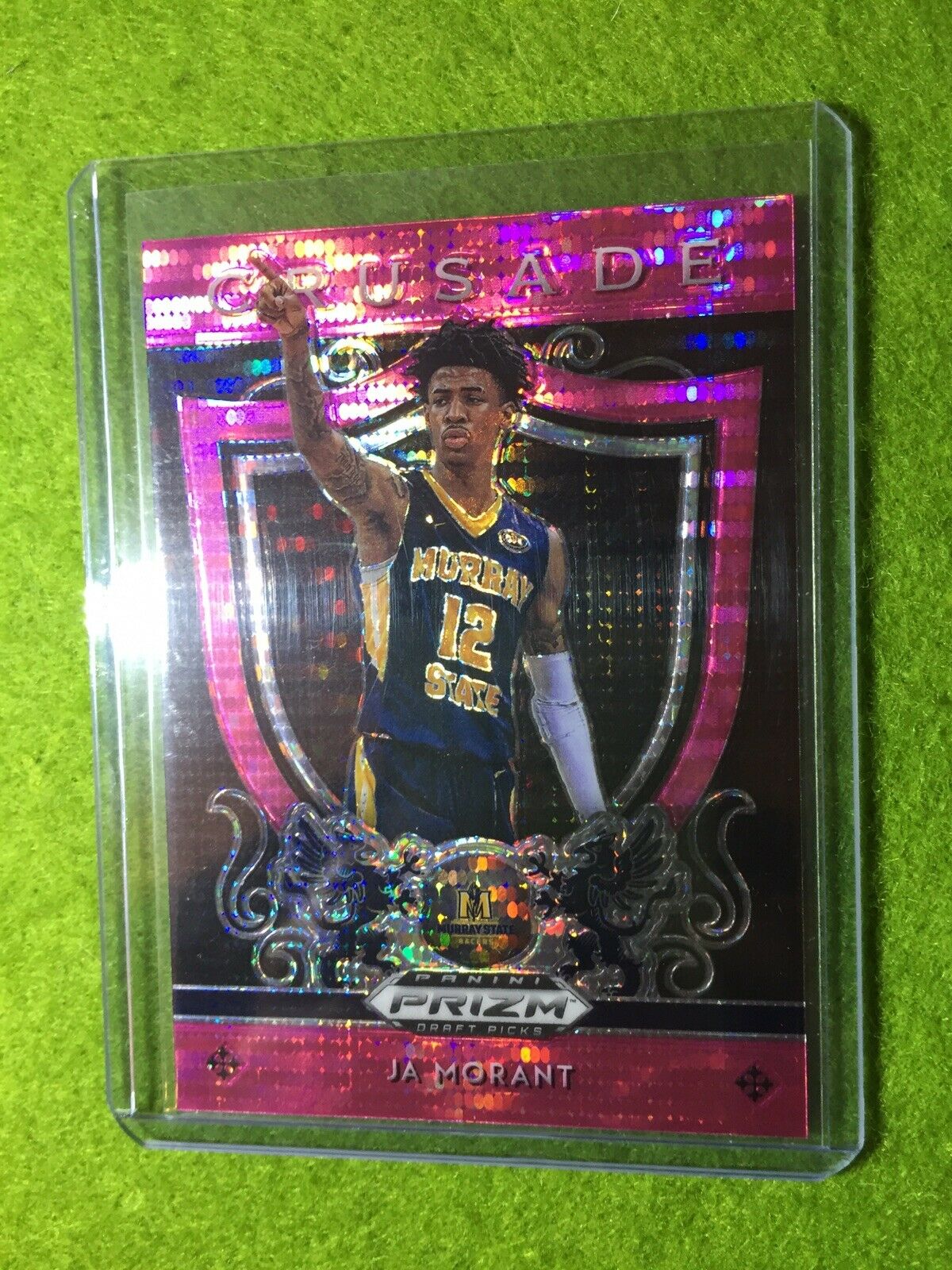 JA MORANT RC PRIZM ROOKIE CARD JERSEY #12 MS SP GRIZZLIES 2019 Prizm PINK PULSAR